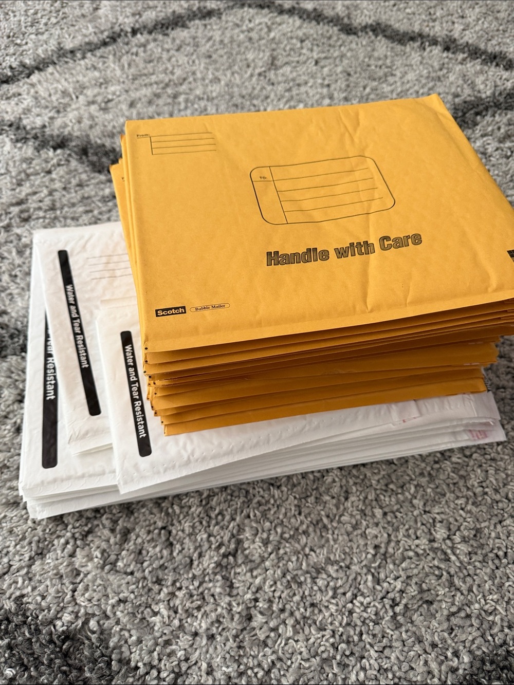 38 Padded Bubble Mailers – Various Sizes